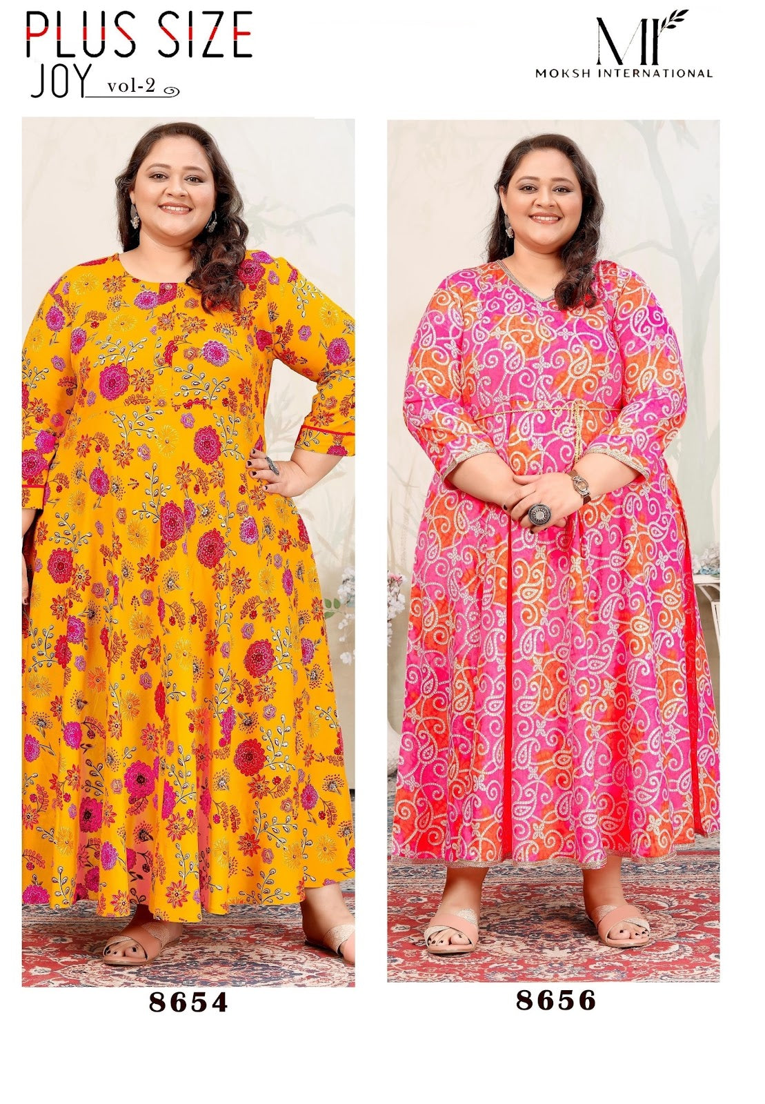 Joy Vol 2 Moksh Rayon Plus Size Kurtis Wholesale Rate