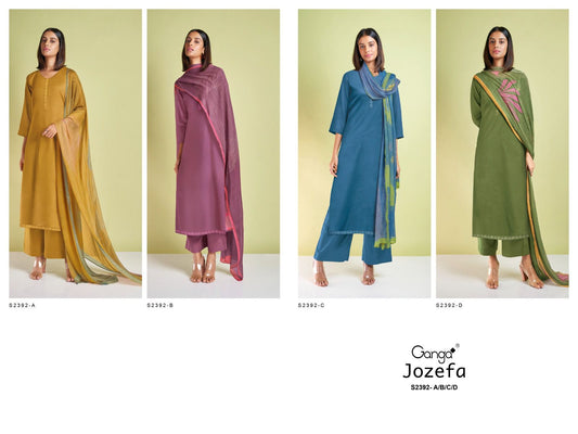Jozefa 2392 Ganga Cotton Plazzo Style Suits