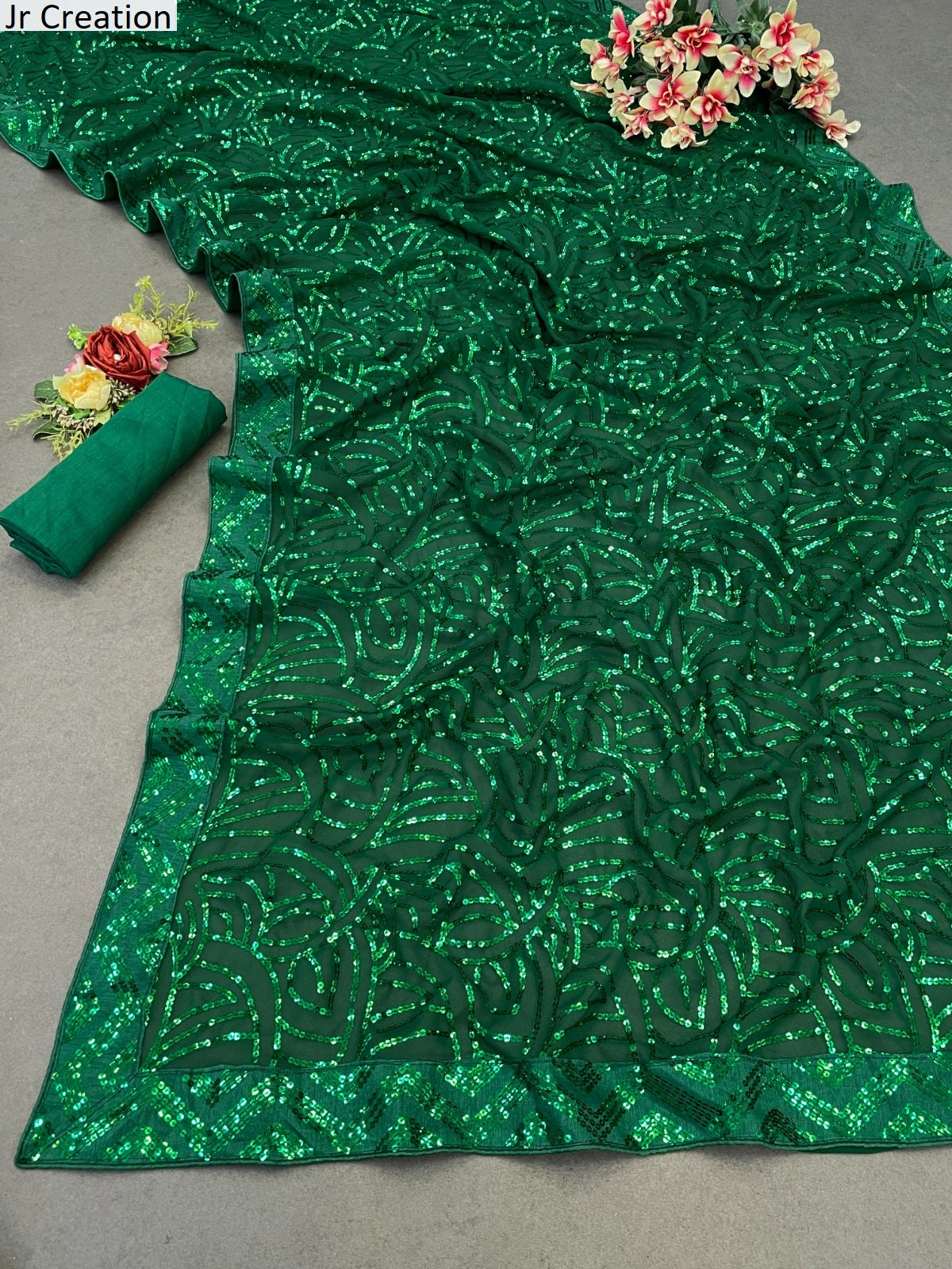 Jr 605 Jr Creation Georgette Sarees Supplier Gujarat