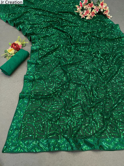 Jr 605 Jr Creation Georgette Sarees Supplier Gujarat