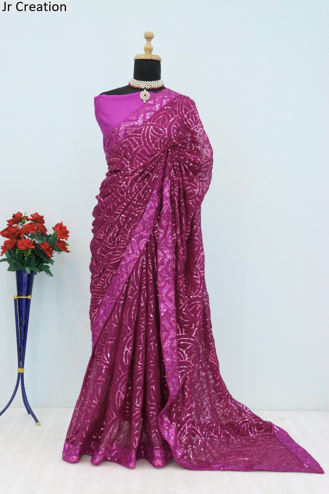 Jr 605 Jr Creation Georgette Sarees Supplier Gujarat