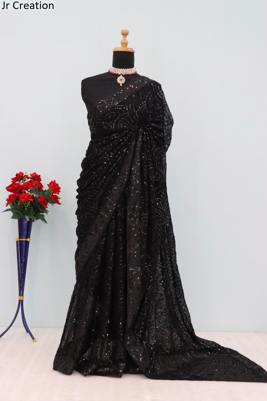 Jr 605 Jr Creation Georgette Sarees Supplier Gujarat