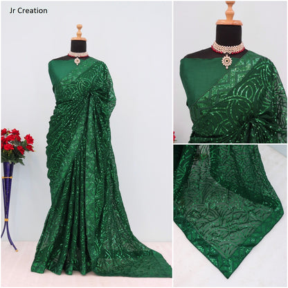 Jr 605 Jr Creation Georgette Sarees Supplier Gujarat