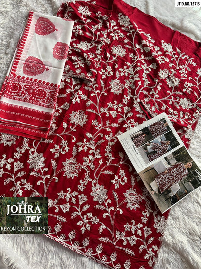 Jt-157Abcd Johra Tex Cotton Rayon Pakistani Salwar Suits Exporter