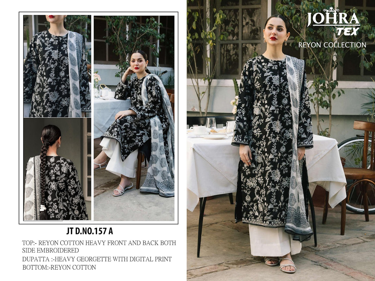 Jt-157Abcd Johra Tex Cotton Rayon Pakistani Salwar Suits Exporter