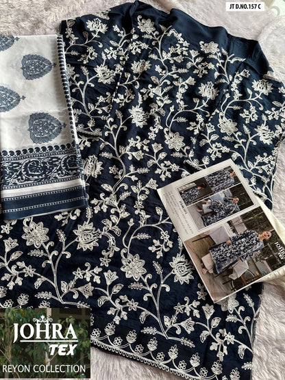 Jt-157Abcd Johra Tex Cotton Rayon Pakistani Salwar Suits Exporter