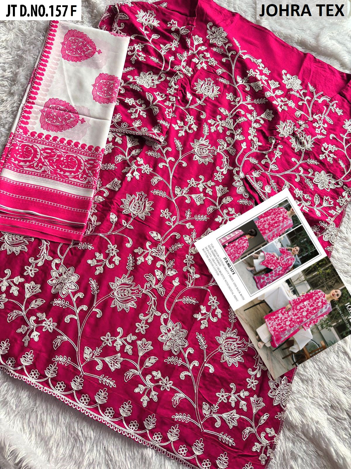 Jt-157 Johra Tex Reyon Pakistani Salwar Suits Manufacturer Ahmedabad