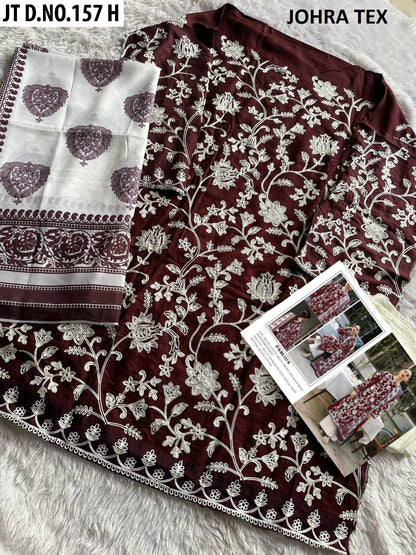 Jt-157 Johra Tex Reyon Pakistani Salwar Suits Manufacturer Ahmedabad