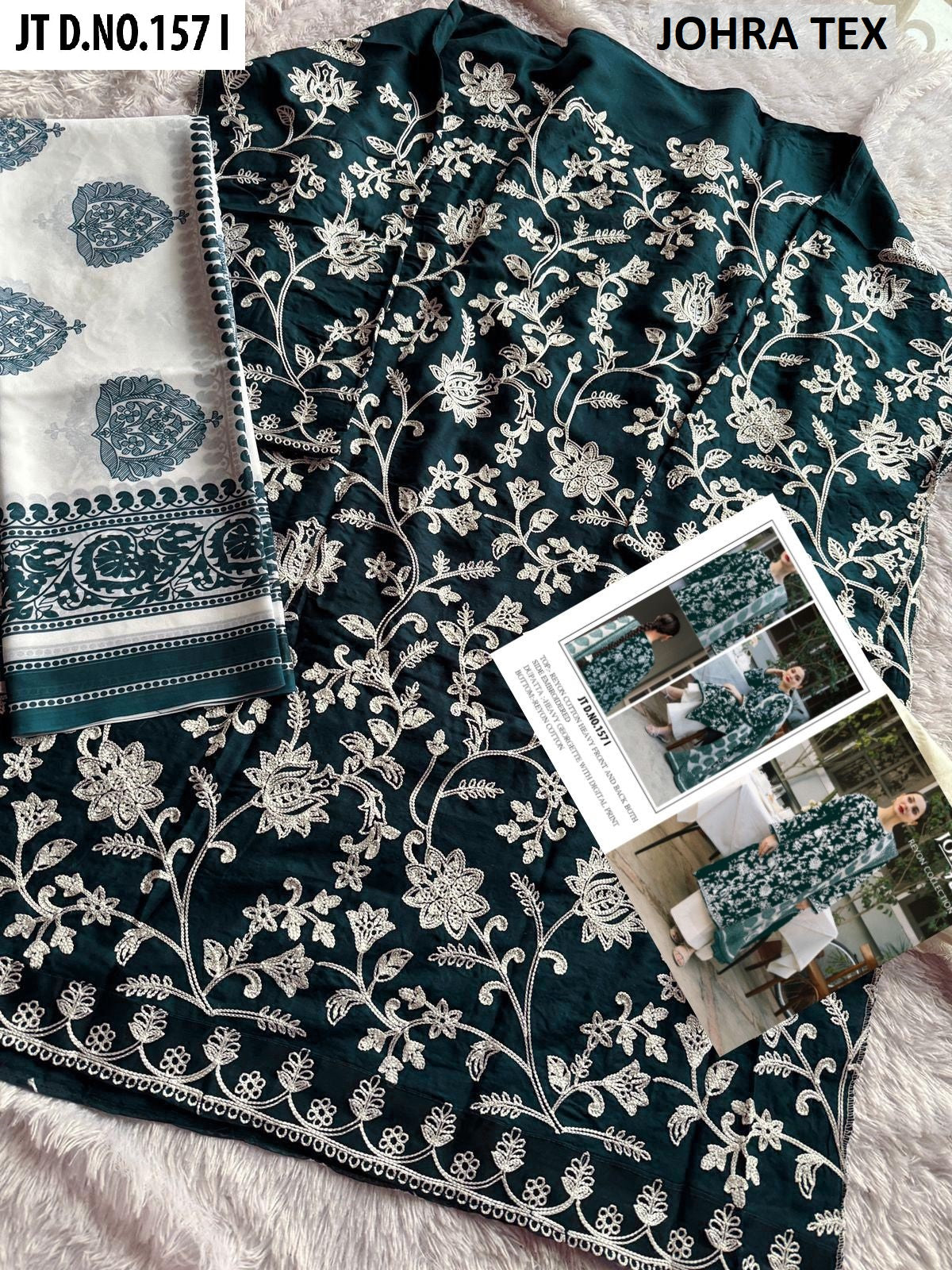 Jt-157 Johra Tex Reyon Pakistani Salwar Suits Manufacturer Ahmedabad