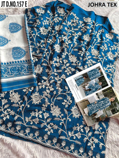Jt-157 Johra Tex Reyon Pakistani Salwar Suits Manufacturer Ahmedabad