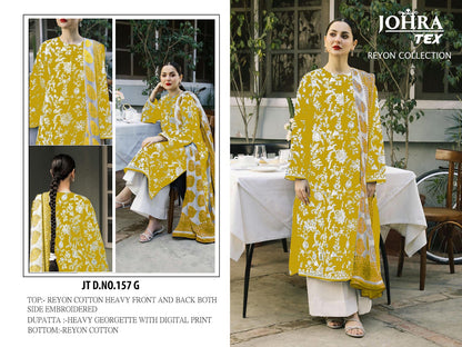Jt-157 Johra Tex Reyon Pakistani Salwar Suits Manufacturer Ahmedabad