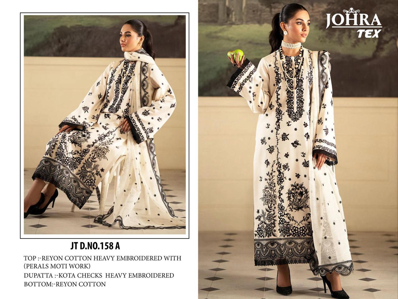 Jt-158Ab Johra Tex Rayon Pakistani Salwar Suits Wholesaler