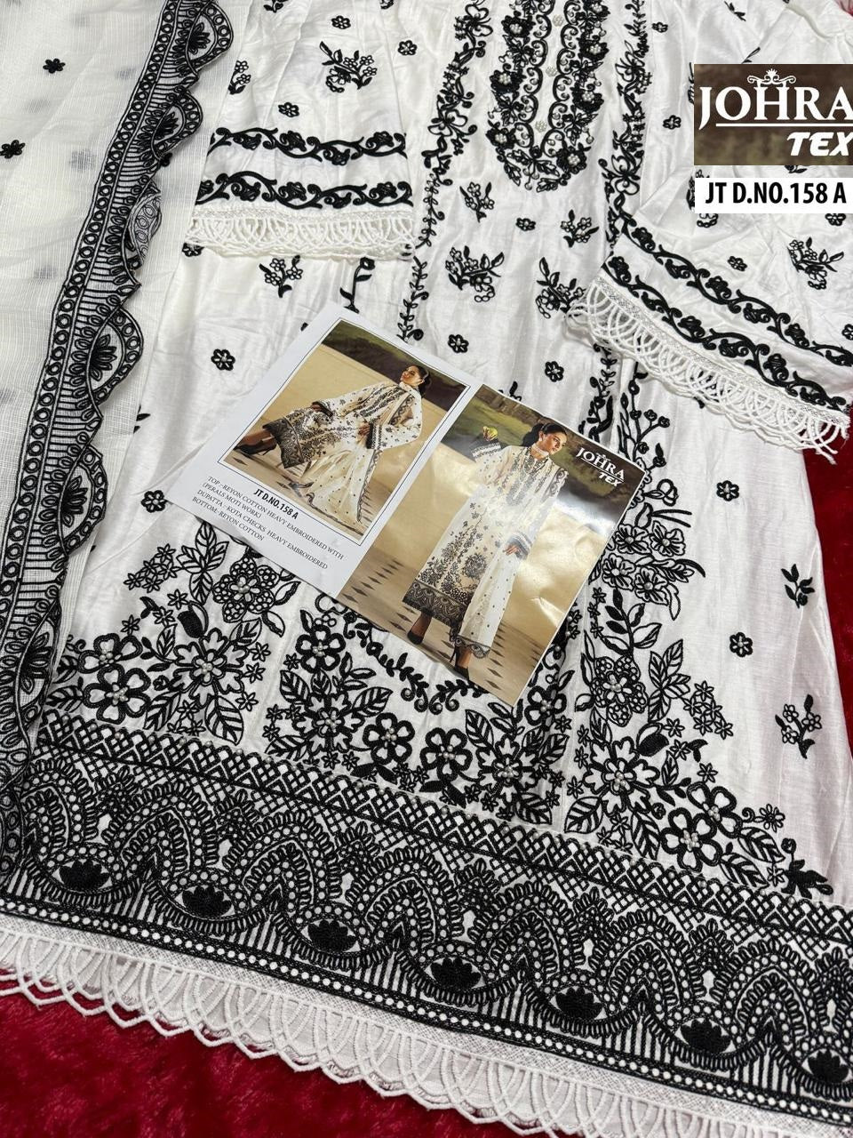 Jt-158Ab Johra Tex Rayon Pakistani Salwar Suits Wholesaler