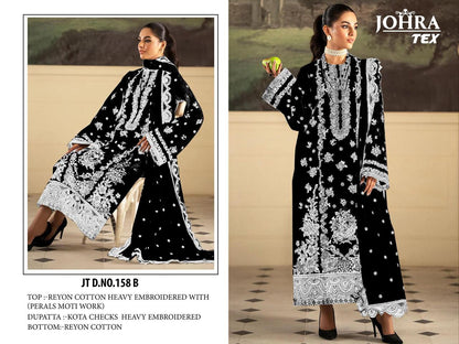 Jt-158Ab Johra Tex Rayon Pakistani Salwar Suits Wholesaler