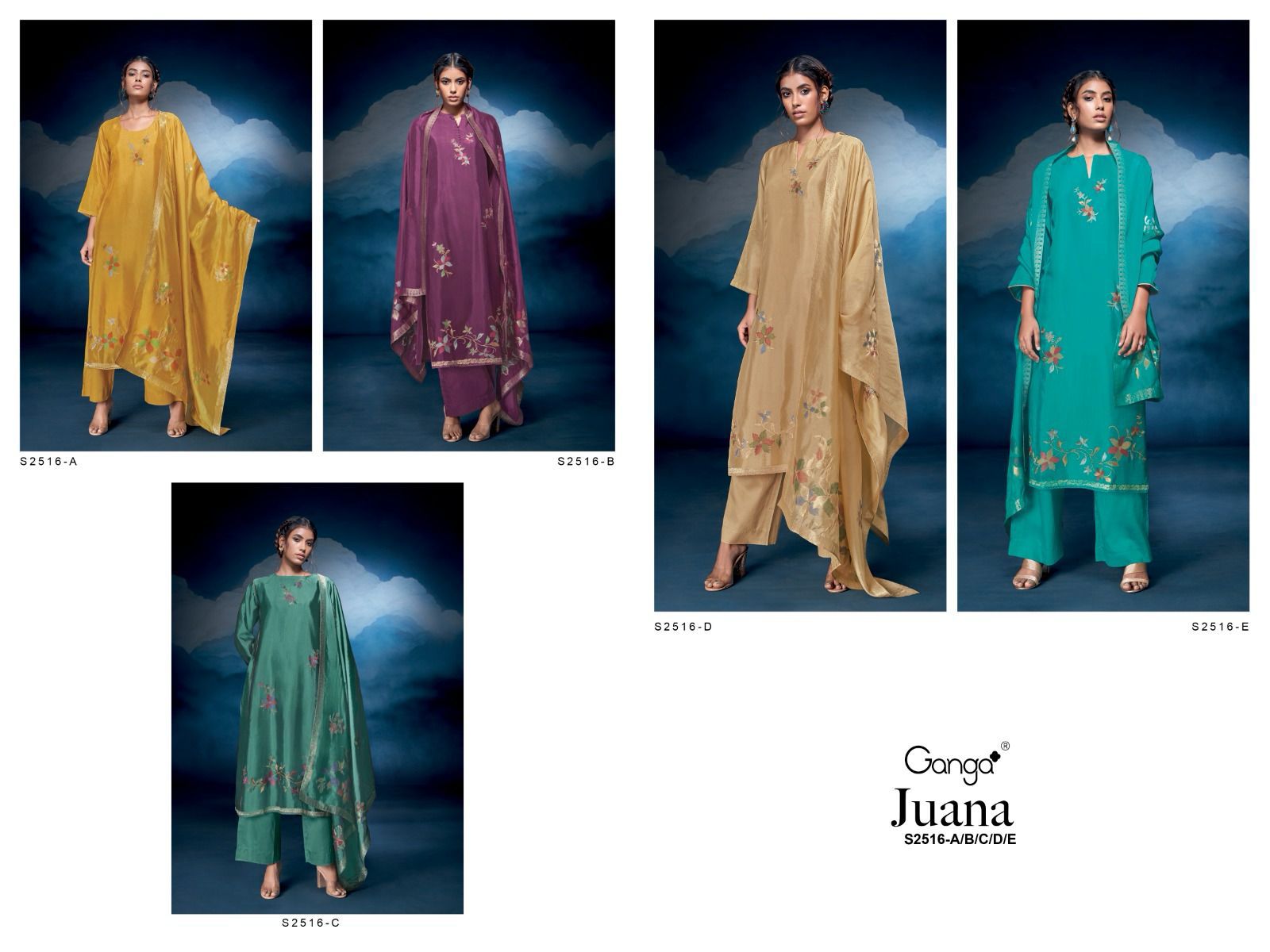 Juana-2516 Ganga Viscose Silk Plazzo Style Suits