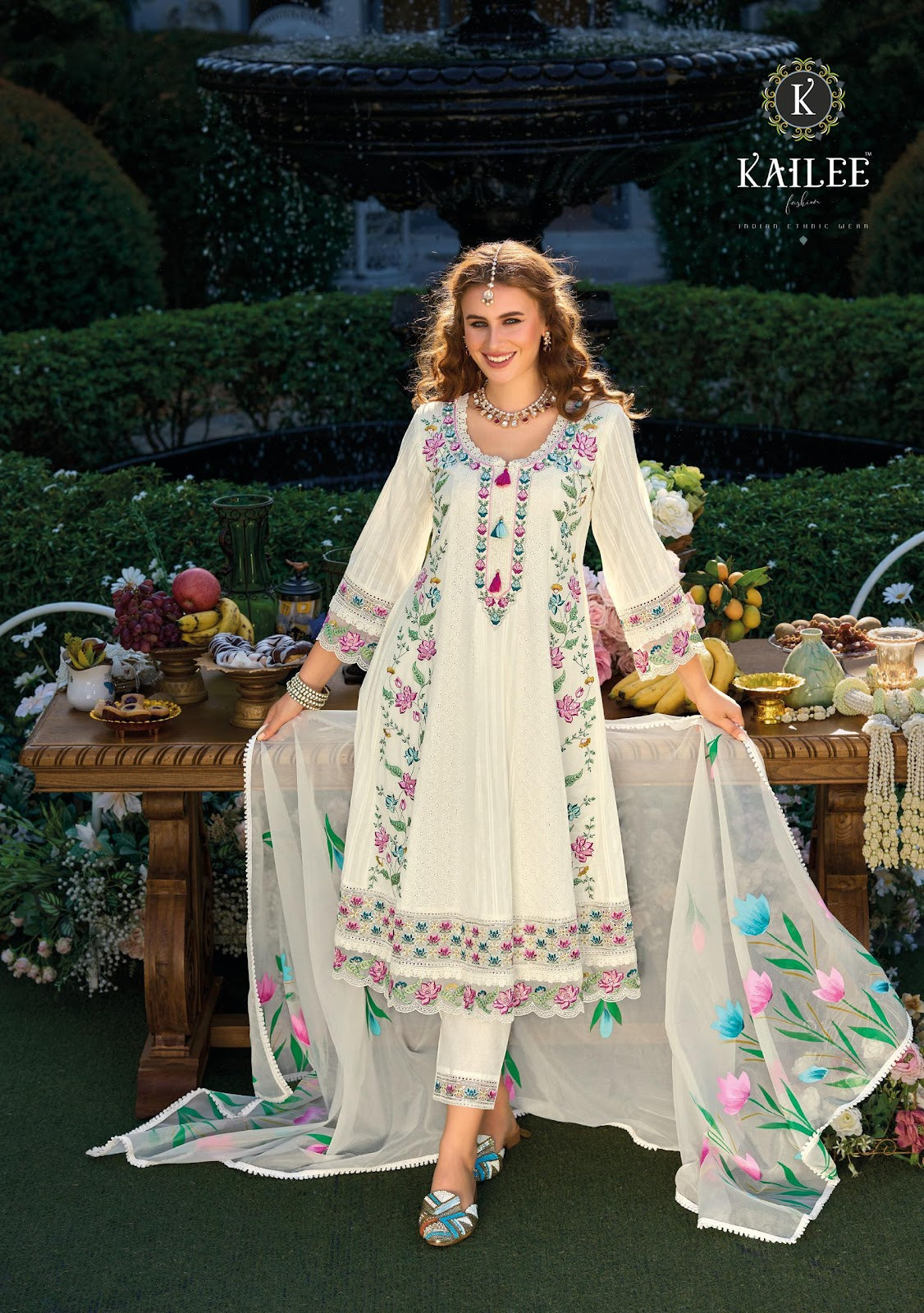 Jugani Kailee Fashion Pure Cotton Readymade Anarkali Suits Supplier India