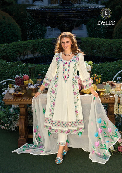 Jugani Kailee Fashion Pure Cotton Readymade Anarkali Suits Supplier India