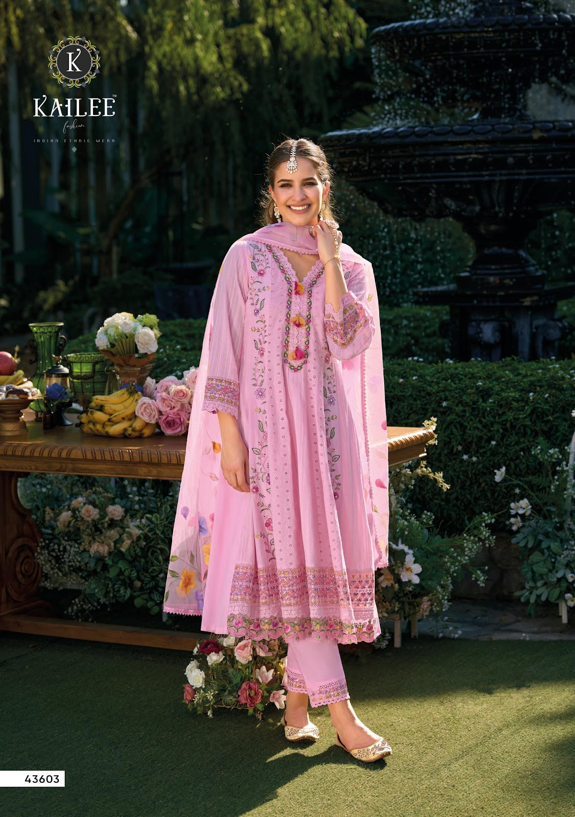 Jugani Kailee Fashion Pure Cotton Readymade Anarkali Suits Supplier India