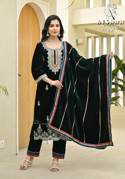 Juggni Afsana Readymade Velvet Suits Supplier Ahmedabad