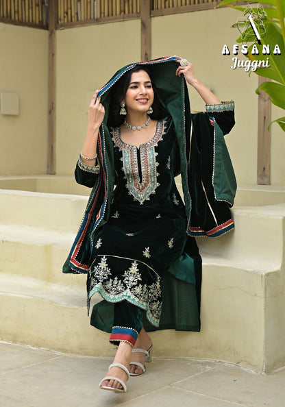 Juggni Afsana Readymade Velvet Suits Supplier Ahmedabad