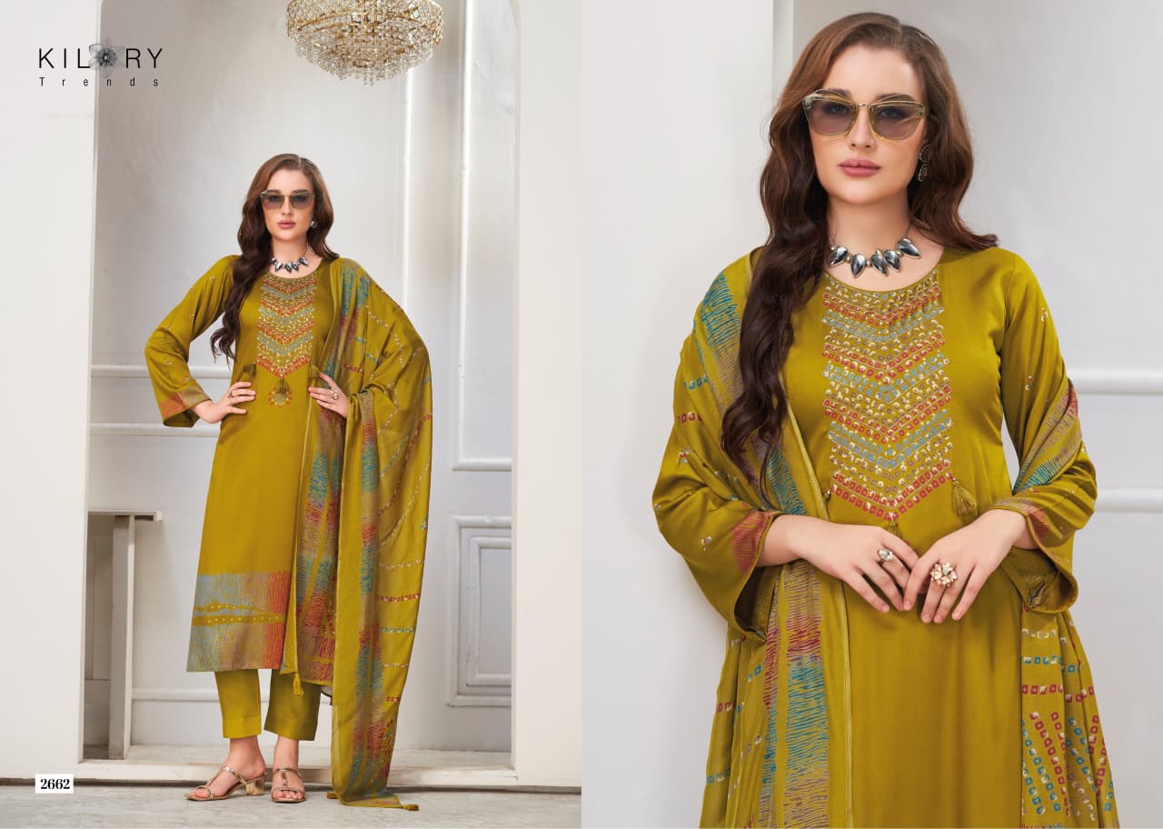 Juggni Kilory Gaji Silk Pant Style Suits Wholesaler India