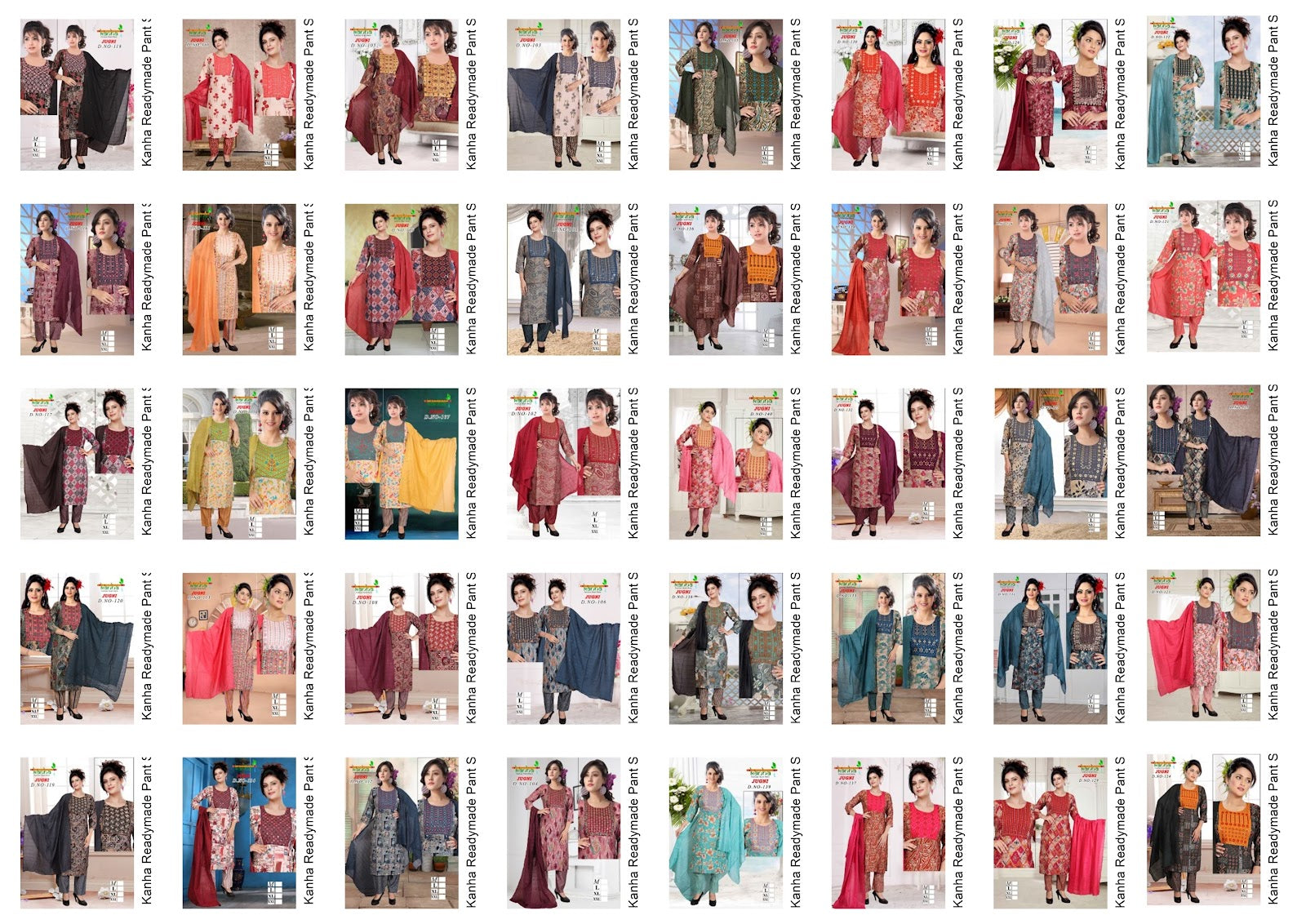 Jugni 231224 Kanha Muslin Readymade Pant Style Suits Wholesaler Gujarat