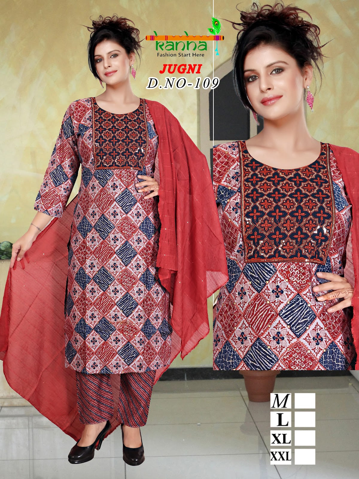 Jugni 231224 Kanha Muslin Readymade Pant Style Suits Wholesaler Gujarat