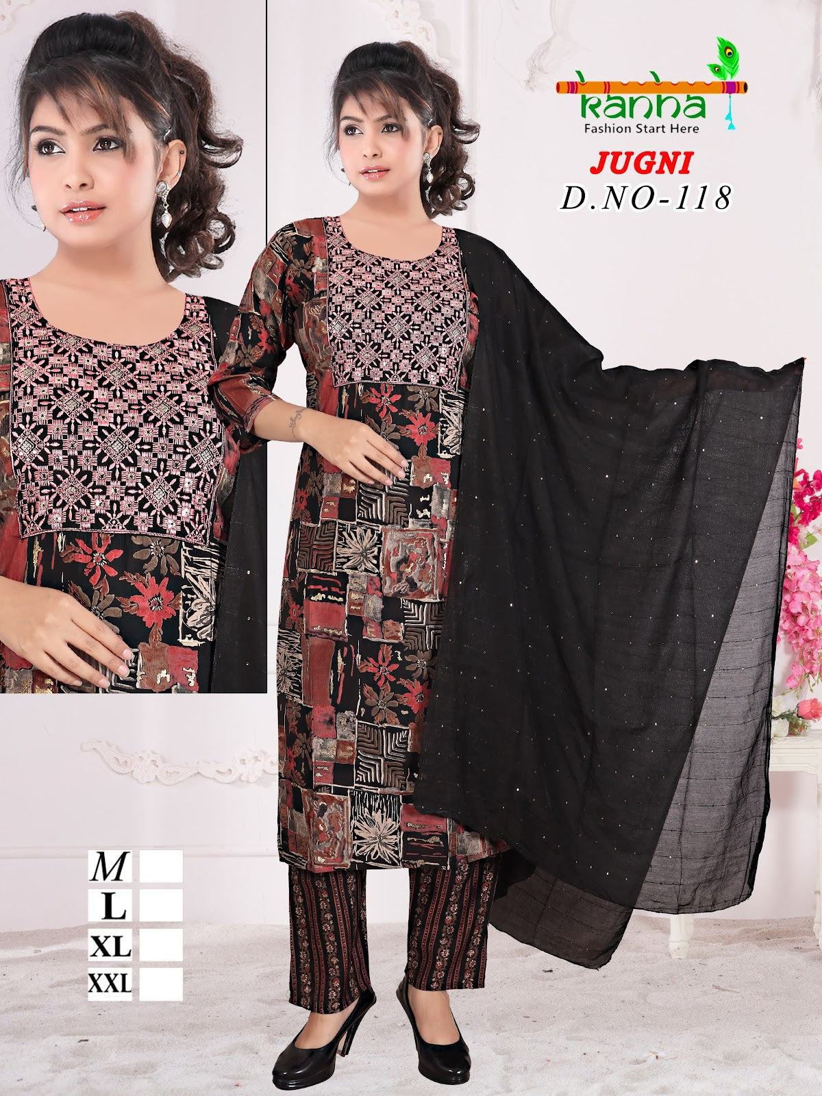 Jugni 231224 Kanha Muslin Readymade Pant Style Suits Wholesaler Gujarat