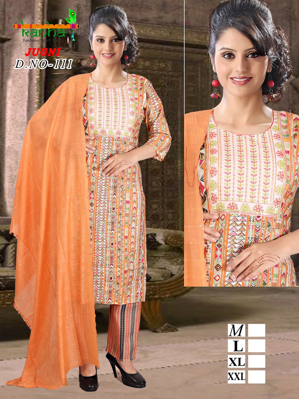 Jugni 231224 Kanha Muslin Readymade Pant Style Suits Wholesaler Gujarat