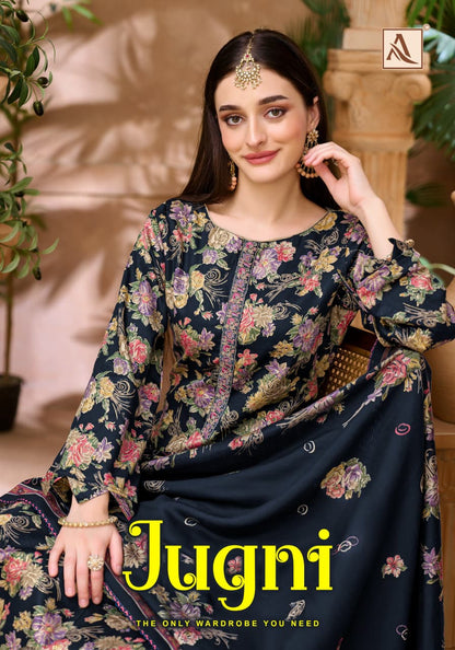 Jugni Alok Pure Zam Karachi Salwar Suits Manufacturer India