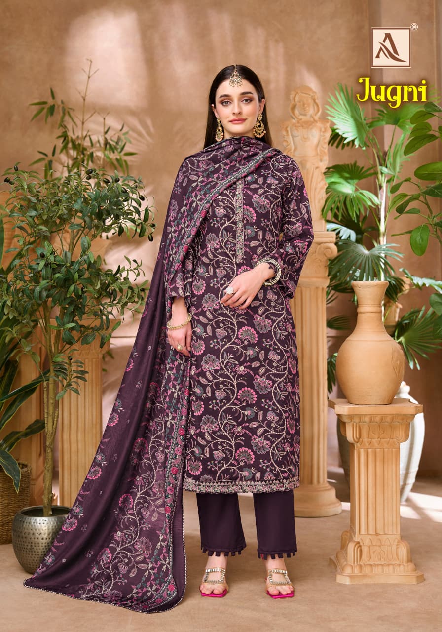 Jugni Alok Pure Zam Karachi Salwar Suits Manufacturer India