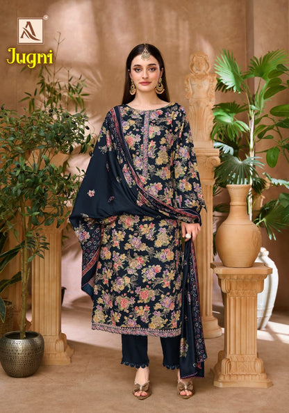 Jugni Alok Pure Zam Karachi Salwar Suits Manufacturer India