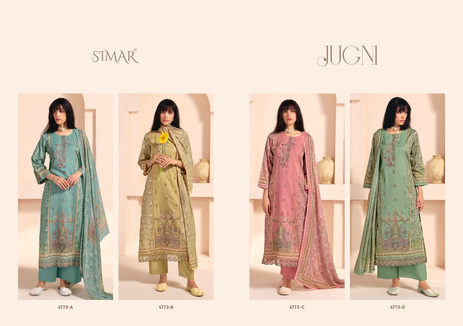Jugni Simar Cotton Pant Style Suits Manufacturer Ahmedabad