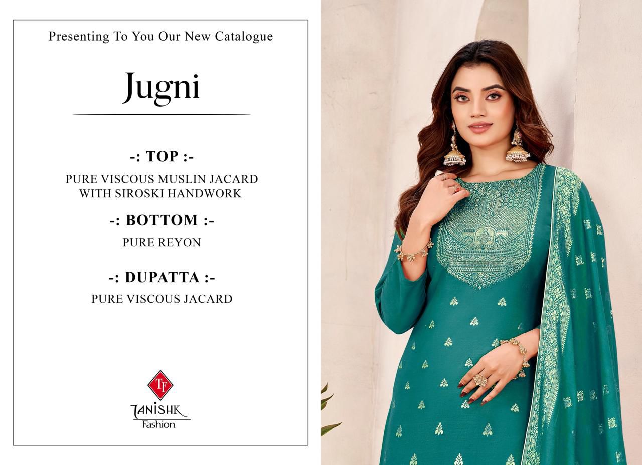 Jugni Tanishk Fashion Muslin Jacquard Pant Style Suits Exporter India