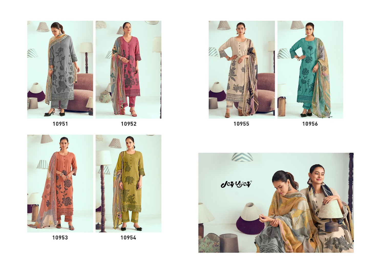 Jugnu Jay Vijay Chanderi Pant Style Suits Supplier Gujarat