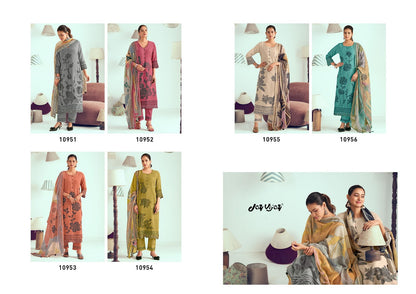 Jugnu Jay Vijay Chanderi Pant Style Suits Supplier Gujarat