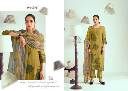 Jugnu Jay Vijay Chanderi Pant Style Suits Supplier Gujarat