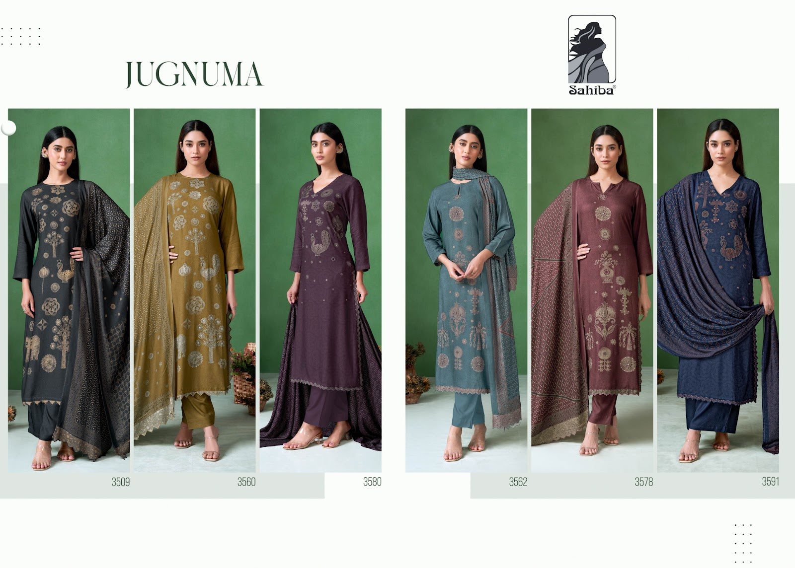 Jugnuma Sahiba Pashmina Suits Supplier Gujarat