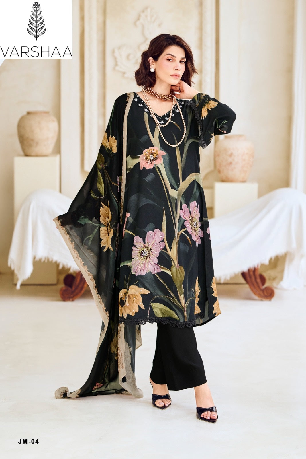 Jugunuma Varshaa Viscose Muslin Pant Style Suits Wholesale Price