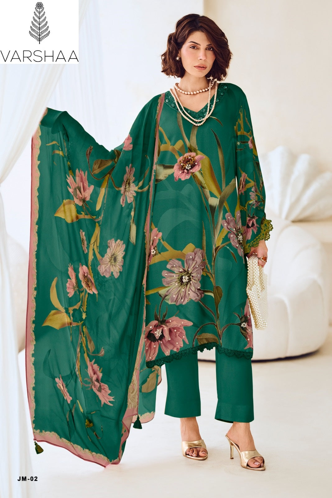 Jugunuma Varshaa Viscose Muslin Pant Style Suits Wholesale Price
