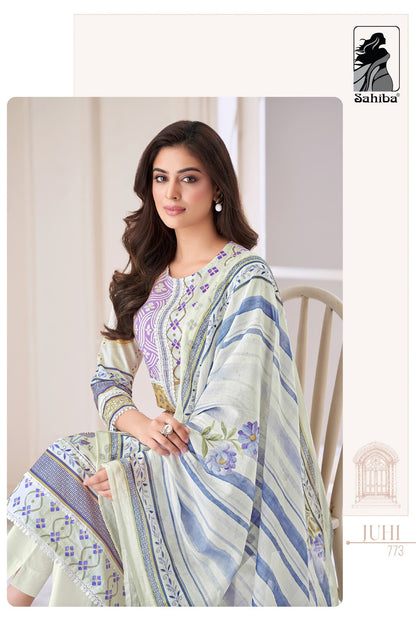 Juhi Sahiba Pure Cotton Pant Style Suits Wholesaler India