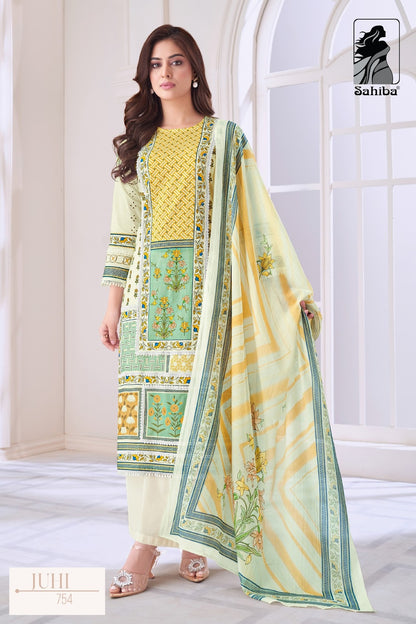 Juhi Sahiba Pure Cotton Pant Style Suits Wholesaler India