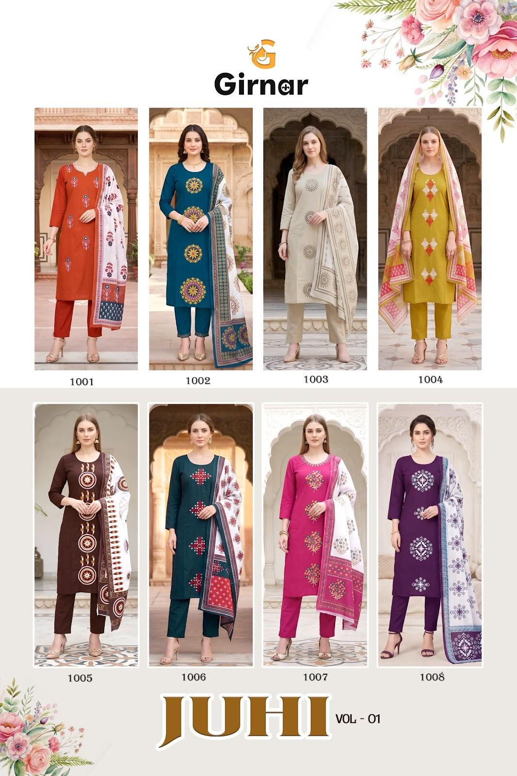 Juhi Vol 1 Girnar Readymade Cotton Pant Suits Supplier Gujarat