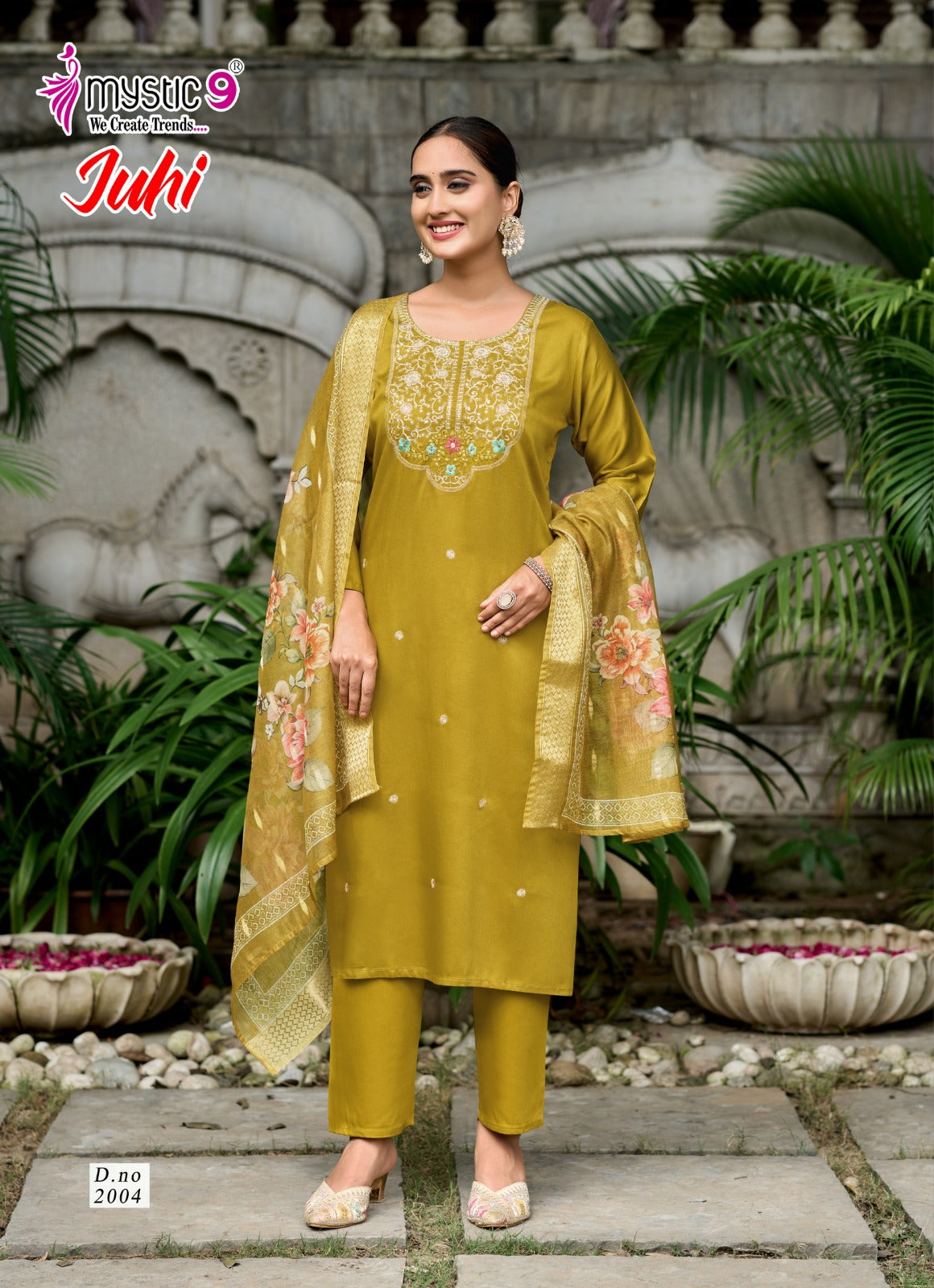 Juhi Vol 2 Mystic 9 Gaji Silk Readymade Pant Style Suits Exporter India