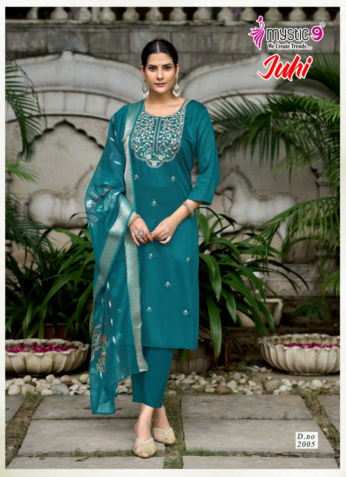 Juhi Vol 2 Mystic 9 Gaji Silk Readymade Pant Style Suits Exporter India