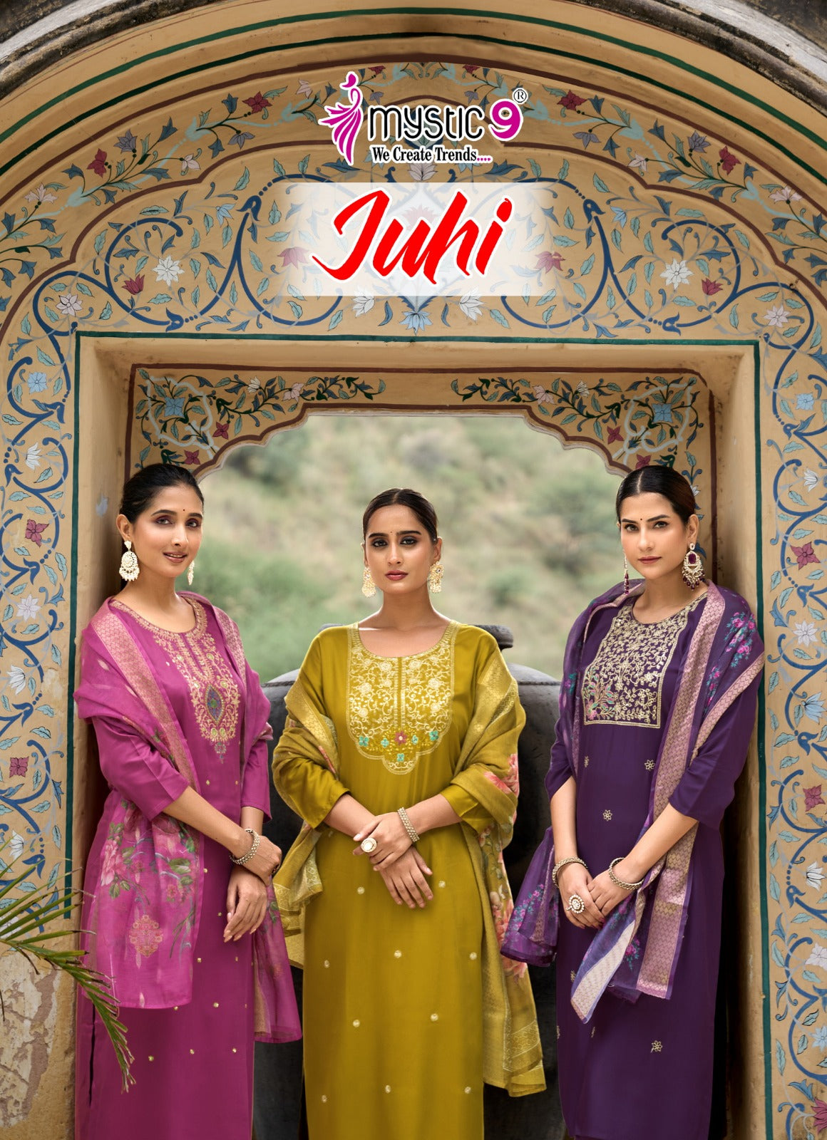 Juhi Vol 2 Mystic 9 Gaji Silk Readymade Pant Style Suits Exporter India