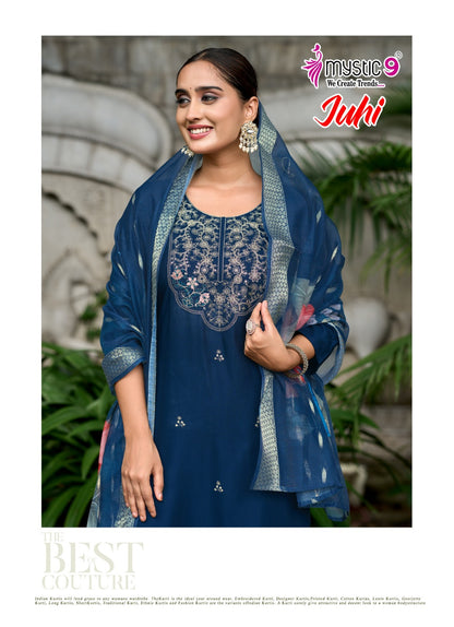 Juhi Vol 2 Mystic 9 Gaji Silk Readymade Pant Style Suits Exporter India