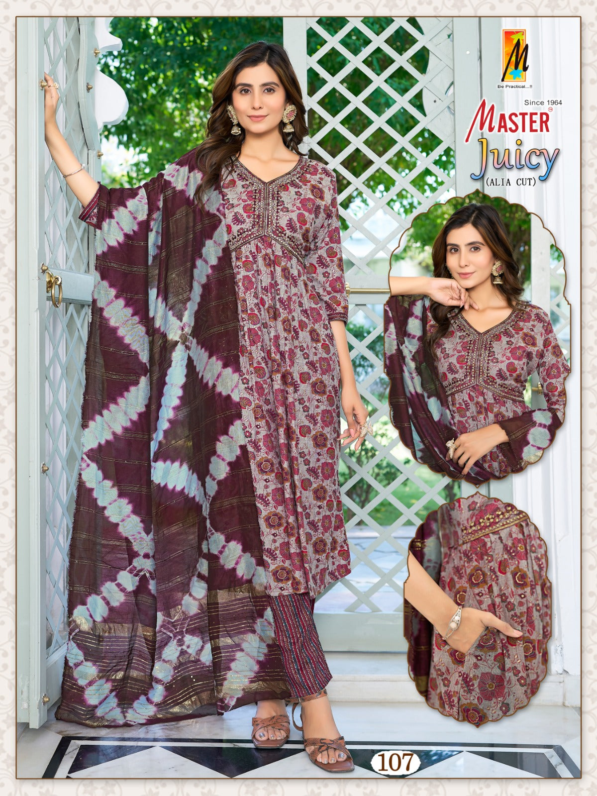 Juicy Alia Cut Master Capsule Print Readymade Pant Style Suits Manufacturer