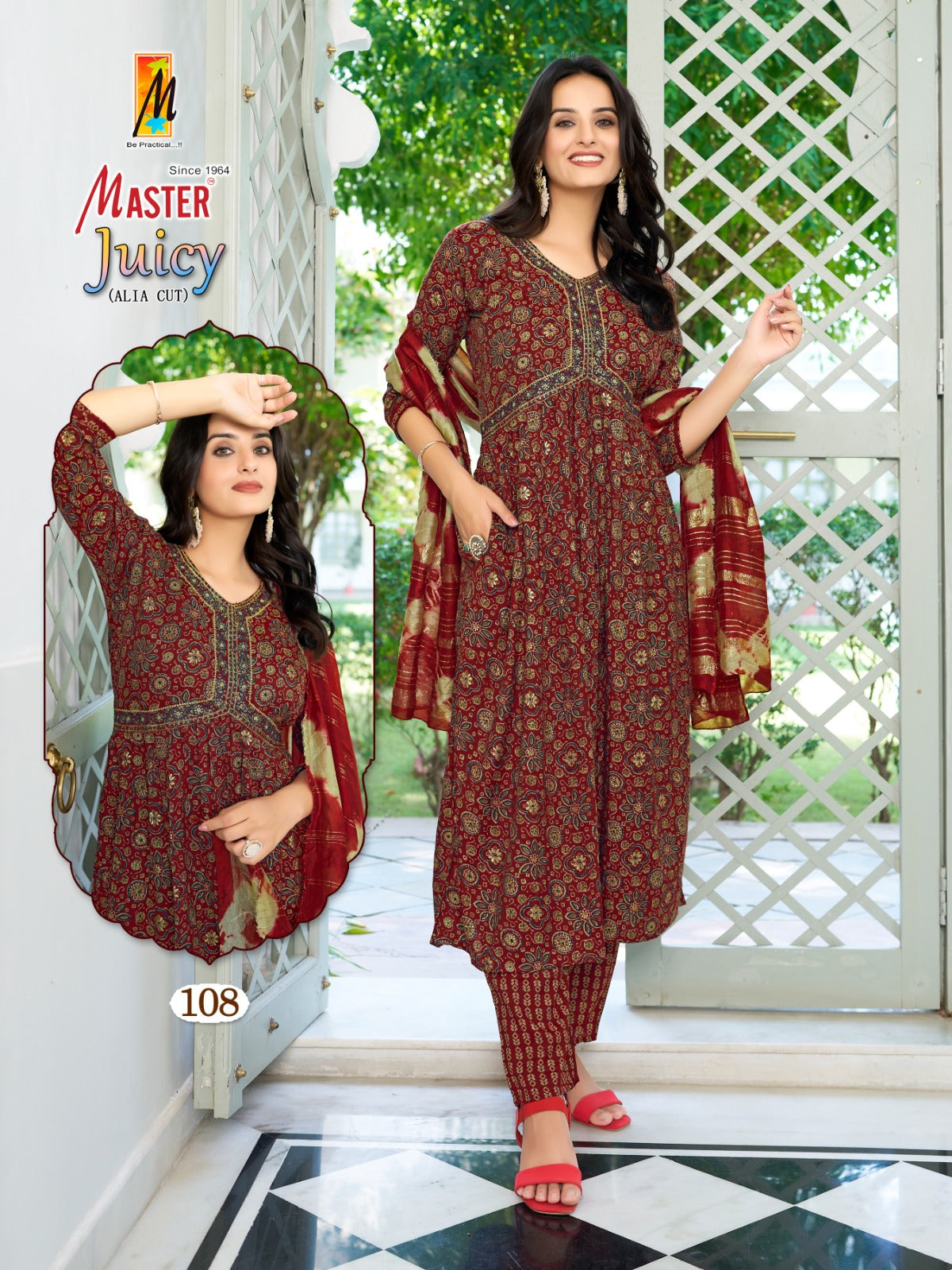 Juicy Alia Cut Master Capsule Print Readymade Pant Style Suits Manufacturer