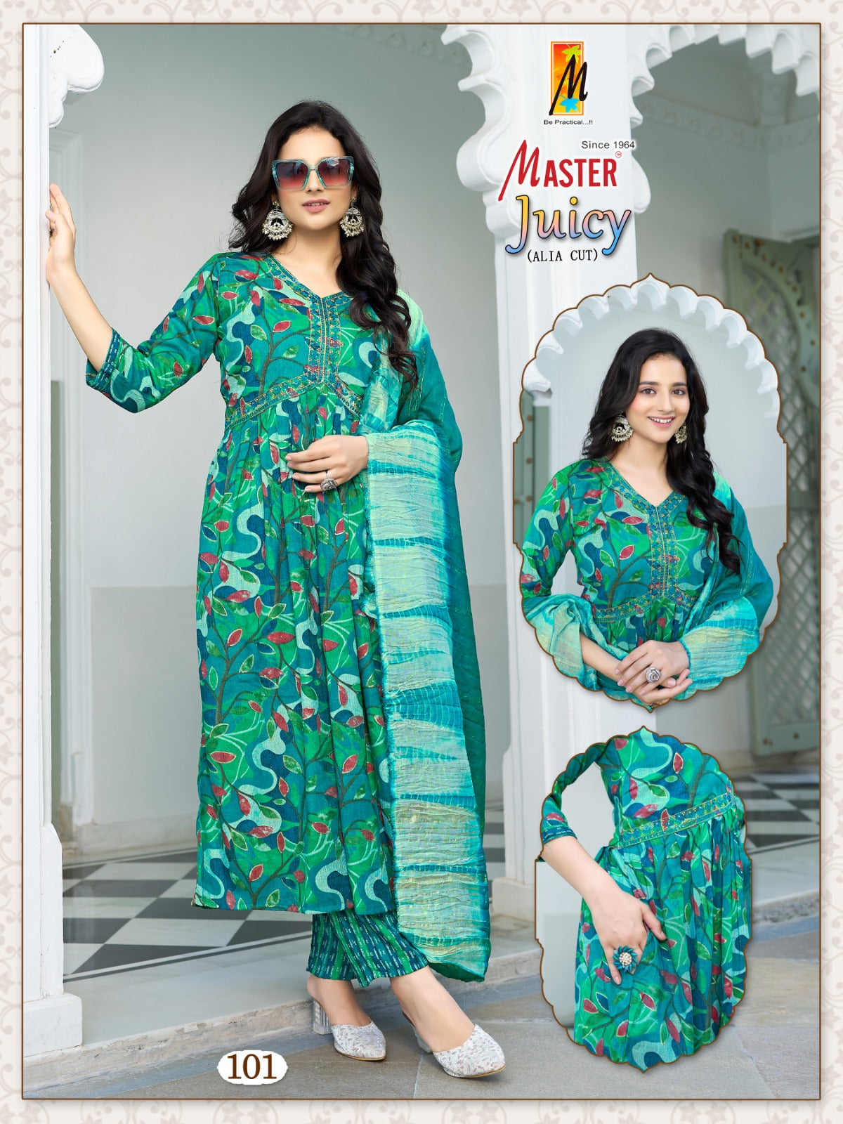 Juicy Alia Cut Master Capsule Print Readymade Pant Style Suits Manufacturer